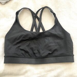 Lululemon Energy Longline Bra in Black size 6.
